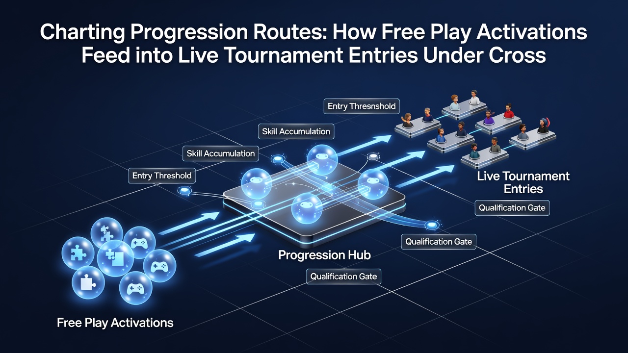 Darstellung von Live-Turnier-Einträgen aus Free-Play-Meilensteinen unter regulatorischen Rahmenbedingungen