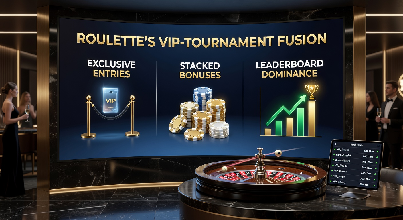 VIP-Spieler am Roulette-Tisch während eines exklusiven Turniers mit Leaderboard-Anzeige