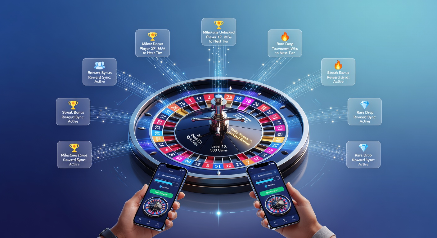 Mobile Roulette-App zeigt Meilenstein-Tracking und dynamische Belohnungen auf einem Smartphone-Display